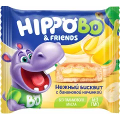 Пирожное HIPPO BO & friends с банановой начинкой
